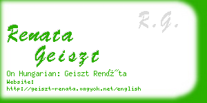renata geiszt business card